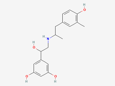 5-[(1RS)-2-[(1RS)-2-(4-hydroxy-3-methylphenyl)-1-methylethyl]amino-1-hydroxyethyl]benzene-1,3-diol Structure