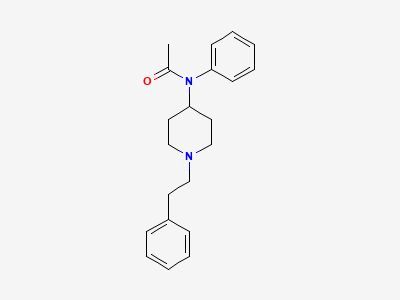 N-phenyl-N-[1-(2-phenylethyl)piperidin-4-yl]acetamide Structure