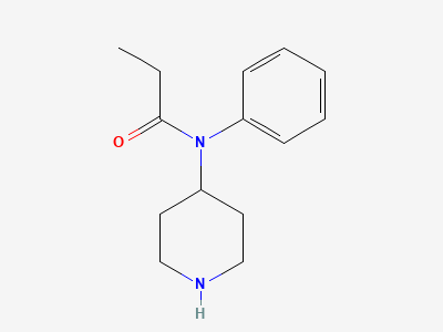 N-phenyl-N-(piperidin-4-yl)propanamide Structure
