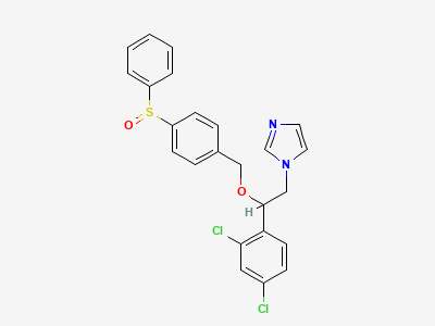 1-[(2RS)-2-(2,4-dichlorophenyl)-2-[[4-(benzenesulfinyl)-benzyl]oxy]ethyl]-1H-imidazole Structure