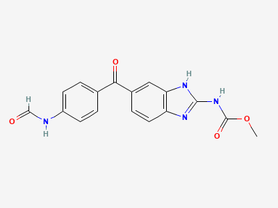 Methyl [5-[4-(formylamino)benzoyl]-1H-benzimidazol-2-yl]carbamate Structure