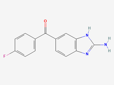 (2-amino-1H-benzimidazol-5-yl)(4-fluorophenyl)-methanone Structure