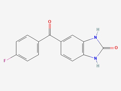 (4-fluorophenyl)(2-hydroxy-1H-benzimidazol-5-yl)methanone Structure