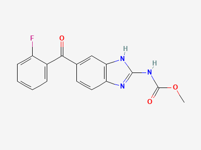 Methyl [5-(2-fluorobenzoyl)-1H-benzimidazol-2-yl]carbamate Structure