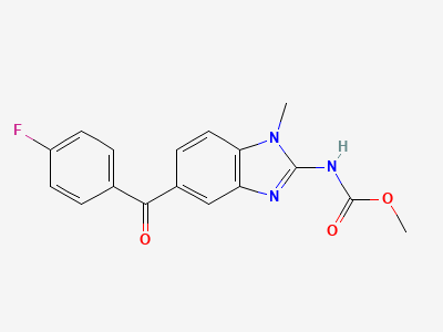 Methyl [5-(4-fluorobenzoyl)-1-methyl-1H-benzimidazol-2-yl]carbamate Structure