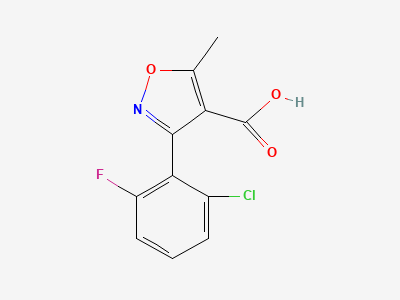 3-(2-chloro-6-fluorophenyl)-5-methylisoxazole-4-carboxylic acid Structure