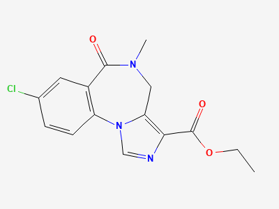 Ethyl 8-chloro-5-methyl-6-oxo-5,6-dihydro-4H-imidazo[1,5-a][1,4]benzodiazepine-3-carboxylate Structure