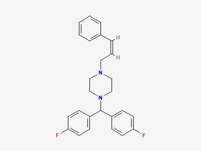 1-[bis(4-fluorophenyl)methyl]-4-[(2Z)-3-phenylprop-2-en-1-yl]piperazine Structure