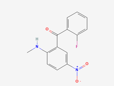 (2-fluorophenyl)[2-(methylamino)-5-nitrophenyl]-methanone Structure