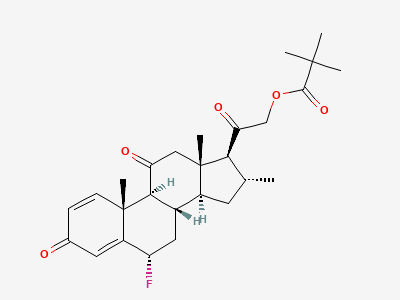 6α-fluoro-16α-methyl-3,11,20-trioxopregna-1,4-dien-21-yl 2,2-dimethylpropanoate Structure