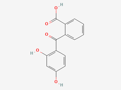 2-(2,4-dihydroxybenzoyl)benzoic acid Structure