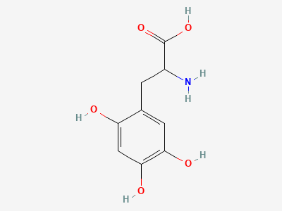 (2RS)-2-amino-3-(2,4,5-trihydroxyphenyl)propanoic acid (6-hydroxydopa) Structure