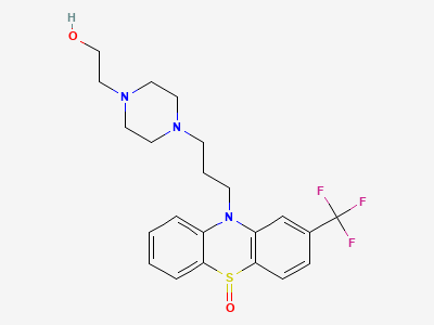 2-[4-[3-[5-oxo-2-(trifluoromethyl)-10H-5λ4-phenothiazin-10-yl]propyl]piperazin-1-yl]ethanol (fluphenazine S-oxide) Structure