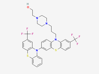 2-[4-[3-[2',8-bis(trifluoromethyl)-10H-3,10'-biphenothiazin-10-yl]propyl]piperazin-1-yl]ethanol Structure