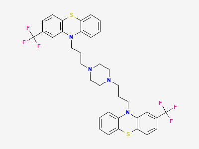 10,10'-[piperazine-1,4-diylbis(propane-3,1-diyl)]bis[2-(trifluoromethyl)-10H-phenothiazine] Structure