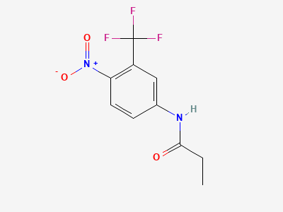 N-[4-nitro-3-(trifluoromethyl)phenyl]propanamide Structure