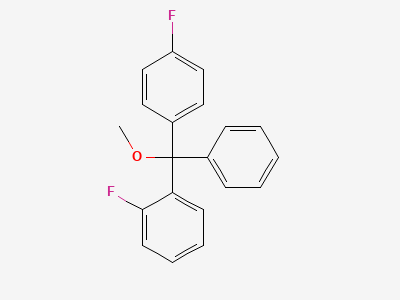 (RS)-(2-fluorophenyl)(4-fluorophenyl)methoxyphenylmethane Structure