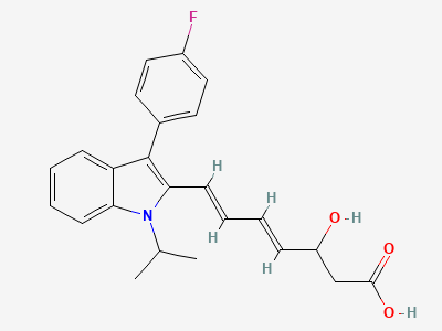(4E,6E)-7-[3-(4-fluorophenyl)-1-(1-methylethyl)-1H-indol-2-yl]-3-hydroxyhepta-4,6-dienoic acid Structure