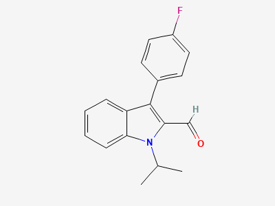 3-(4-fluorophenyl)-1-(1-methylethyl)-1H-indole-2-carbaldehyde Structure