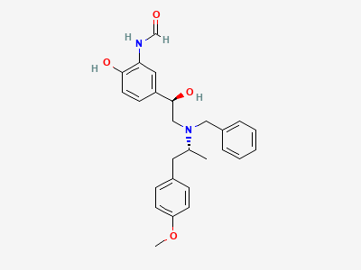 N-[2-hydroxy-5-[(1RS)-1-hydroxy-2-[benzyl[(2RS)-1-(4-methoxyphenyl)propan-2-yl]amino]ethyl]phenyl]formamide Structure