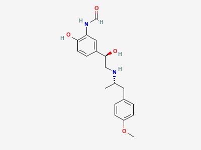 N-[2-hydroxy-5-[(1RS)-1-hydroxy-2-[[(2SR)-1-(4-methoxyphenyl)propan-2-yl]amino]ethyl]phenyl]formamide Structure