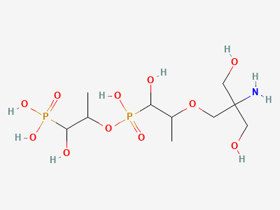 [2-[[[2-[2-amino-3-hydroxy-2-(hydroxymethyl)propoxy]-1-hydroxypropyl]hydroxyphosphoryl]oxy]-1-hydroxypropyl]phosphonic acid (trometamoyloxy fosfomycin dimer) Structure