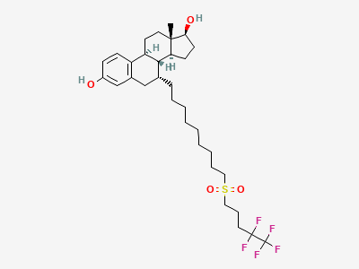 7α-[9-(4,4,5,5,5-pentafluoropentane-1-sulfonyl)nonyl]estra-1,3,5(10)-triene-3,17β-diol Structure