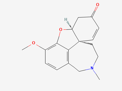 (4aS,8aS)-3-methoxy-11-methyl-4a,5,9,10,11,12-hexahydro-6H-[1]benzofuro[3a,3,2-ef][2]benzazepin-6-one (narwedine) Structure