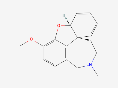 (4aS,8aS)-3-methoxy-11-methyl-9,10,11,12-tetrahydro-4aH-[1]benzofuro[3a,3,2-ef][2]benzazepine (anhydrogalantamine) Structure
