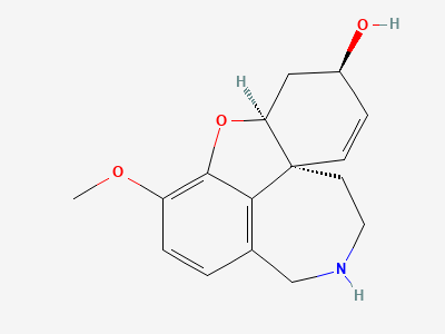 (4aS,6R,8aS)-3-methoxy-5,6,9,10,11,12-hexahydro-4aH-[1]benzofuro[3a,3,2-ef][2]benzazepin-6-ol (N-demethylgalantamine) Structure
