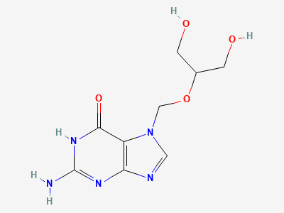 2-amino-7-[[2-hydroxy-1-(hydroxymethyl)ethoxy]-methyl]-1,7-dihydro-6H-purin-6-one Structure