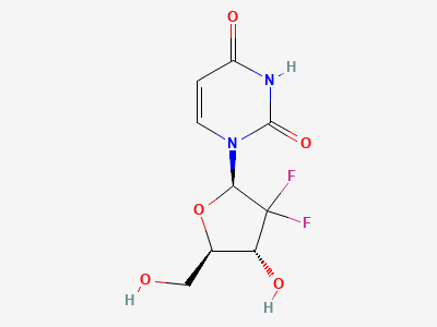 1-(2-deoxy-2,2-difluoro-β-D-erythro-pentofuranosyl)-pyrimidin-2,4(1H,3H)-dione (2'-deoxy-2',2'-difluorouridine) Structure