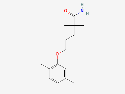 5-(2,5-dimethylphenoxy)-2,2-dimethylpentanamide Structure