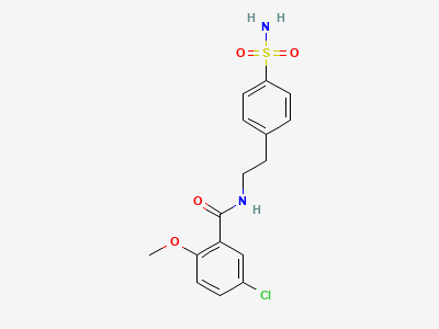 5-chloro-2-methoxy-N-[2-(4-sulfamoylphenyl)ethyl]-benzamide Structure