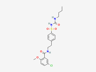 1-butyl-3-[[4-[2-[(5-chloro-2-methoxybenzoyl)amino]-ethyl]phenyl]sulfonyl]urea Structure