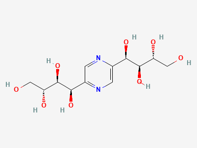 (1R,1'R,2S,2'S,3R,3'R)-1,1'-pyrazine-2,5-diylbis(butane-1,2,3,4-tetrol) (fructosazine) Structure