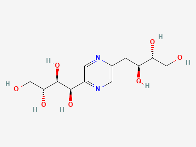 (1R,2S,3R)-1-[5-[(2S,3R)-2,3,4-trihydroxybutyl]pyrazin-2-yl]butane-1,2,3,4-tetrol (deoxyfructosazine) Structure