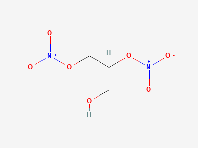 (2RS)-3-hydroxypropane-1,2-diyl dinitrate Structure
