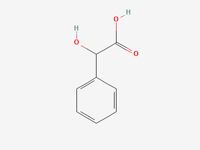 (2RS)-2-hydroxy-2-phenylacetic acid (mandelic acid) Structure