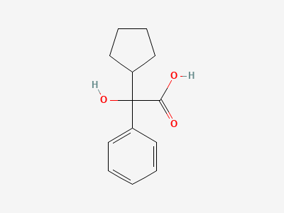 (2RS)-2-cyclopentyl-2-hydroxy-2-phenylacetic acid Structure