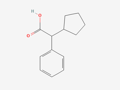 (2RS)-2-cyclopentyl-2-phenylacetic acid Structure