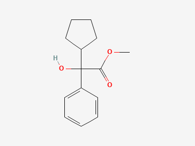 Methyl (2RS)-2-cyclopentyl-2-hydroxy-2-phenylacetate Structure