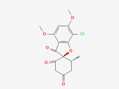 (1'S,6'R)-7-chloro-4,6-dimethoxy-6'-methyl-3H-spiro[1-benzofuran-2,1'-cyclohexane]-2',3,4'-trione Structure