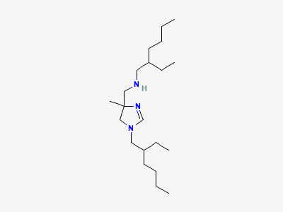 2-ethyl-N-[[1-(2-ethylhexyl)-4-methyl-4,5-dihydro-1H-imidazol-4-yl]methyl]hexan-1-amine (dehydrohexetidine) Structure