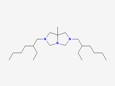 2,6-bis(2-ethylhexyl)-7a-methylhexahydro-1H-imidazo-[1,5-c]imidazole (hexedine) Structure
