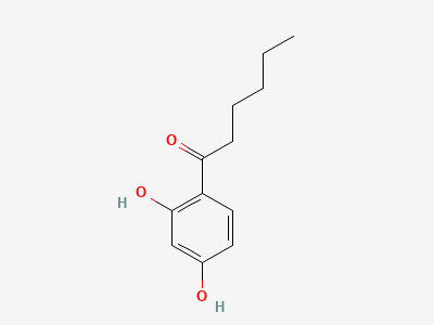 1-(2,4-dihydroxyphenyl)hexan-1-one Structure
