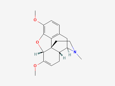 6,7-didehydro-4,5α-epoxy-3,6-dimethoxy-17-methylmorphinan Structure