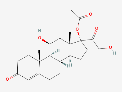 11β,21-dihydroxy-3,20-dioxopregn-4-en-17-yl acetate (hydrocortisone-17-acetate) Structure