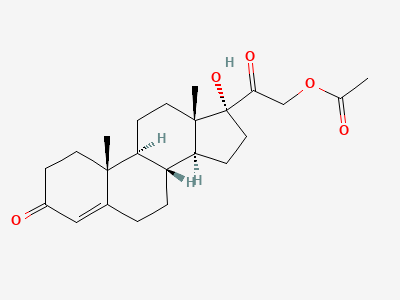 17-hydroxy-3,20-dioxopregn-4-en-21-yl acetate (Reichstein's substance S-21-acetate) Structure
