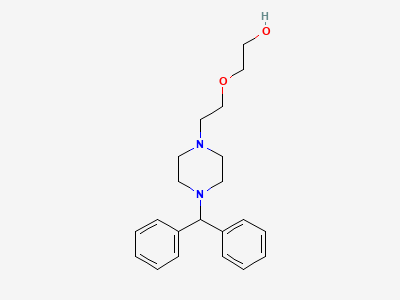 2-[2-[4-(diphenylmethyl)piperazin-1-yl]ethoxy]ethanol (decloxizine) Structure